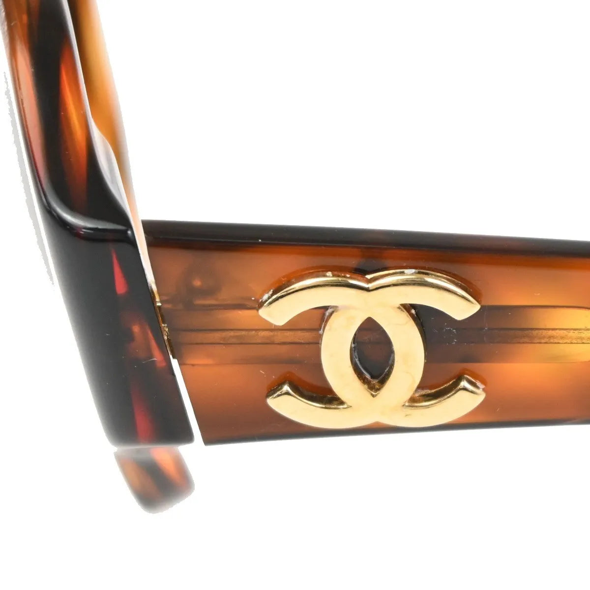 Chanel Logo CC Plastic, Brown, Plastic, Sunglasses