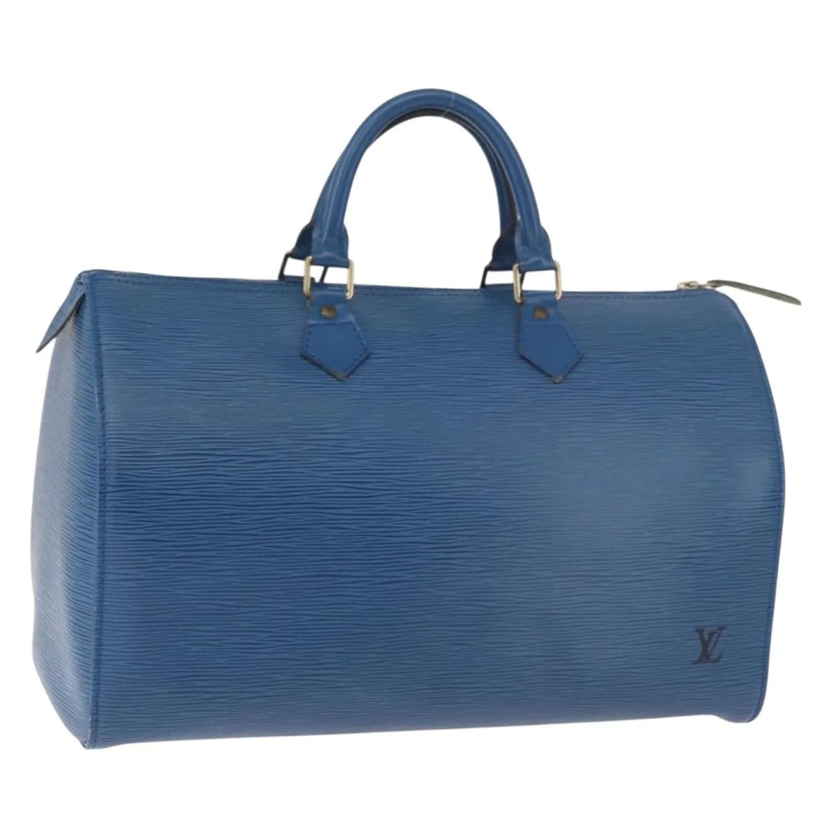 Louis Vuitton Speedy Epi Leather, Blue, Leather, Handbag
