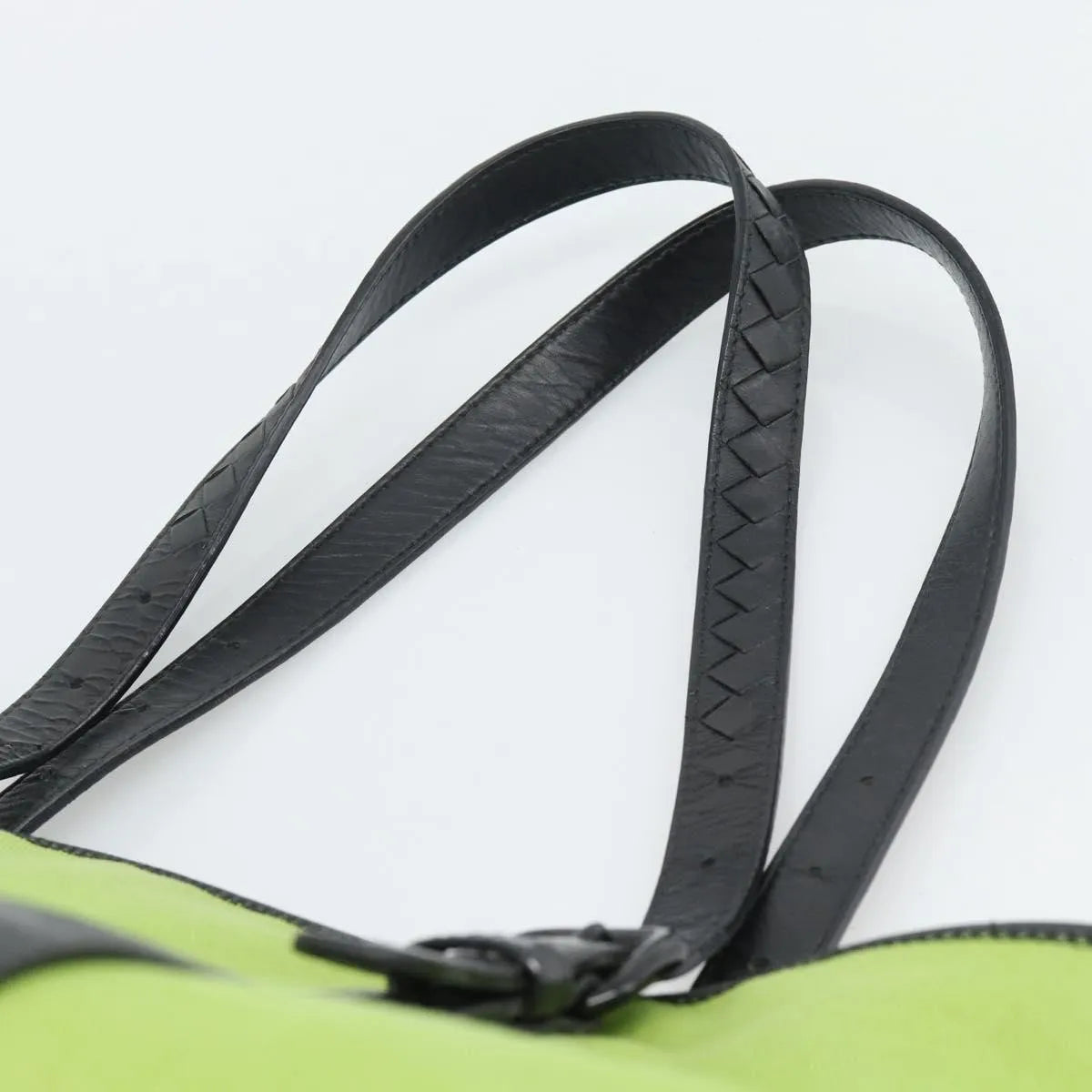 Bottega Veneta Vintage Canvas, Green, Canvas, Tote Bag