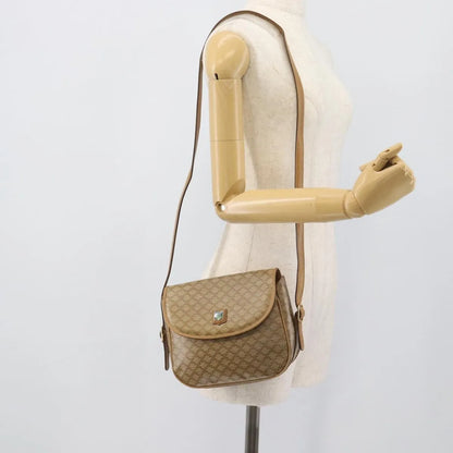 Celine Vintage Macadam Canvas, Beige, Canvas, Shoulder Bag