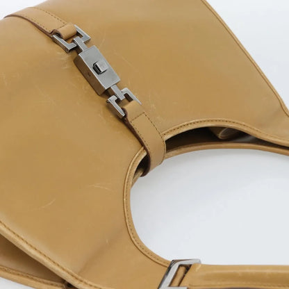 Gucci Piston Jackie O Hobo Leather, Beige, Leather, Handbag