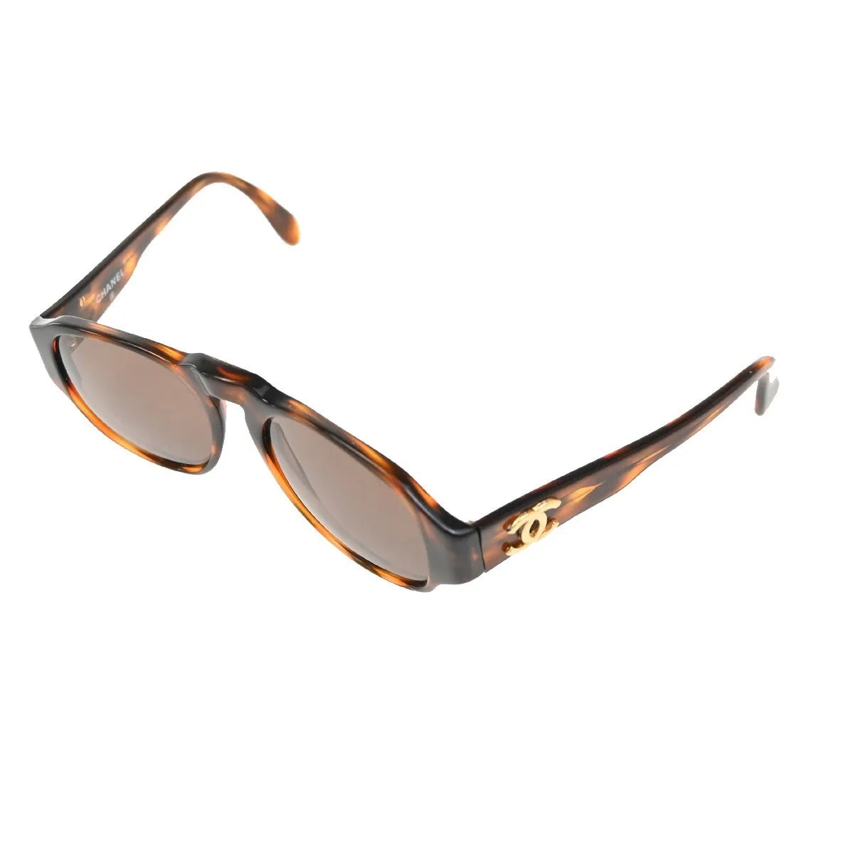 Chanel Logo CC Plastic, Brown, Plastic, Sunglasses