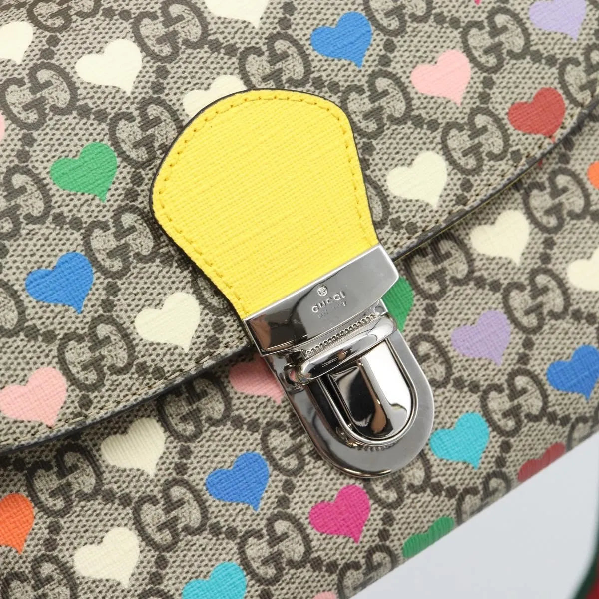 Gucci Children's Top Handle Flap Printed GG Coated Canvas, Beige, Canvas, Handbag