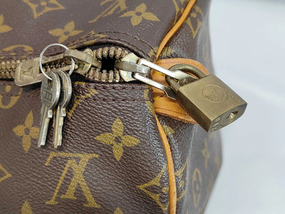 Louis Vuitton Keepall Monogram Canvas, Brown, Canvas, Travel Bag