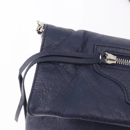 Balenciaga Classic Studs Envelope Strap Clutch Leather, Navy, Leather, Clutch