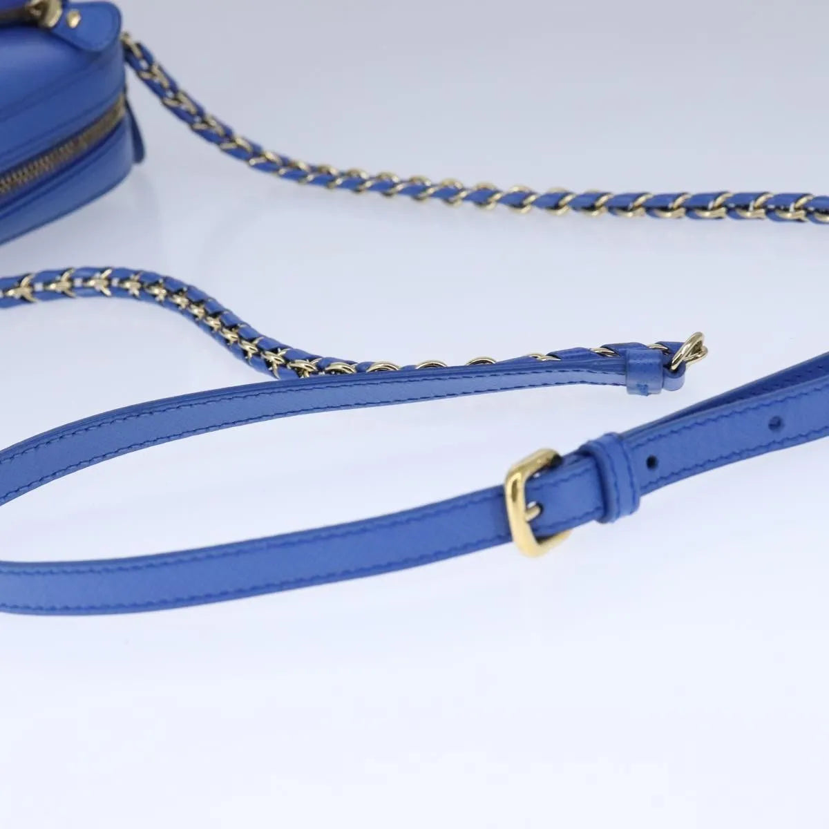 Salvatore Ferragamo Vala Leather, Blue, Leather, Shoulder Bag