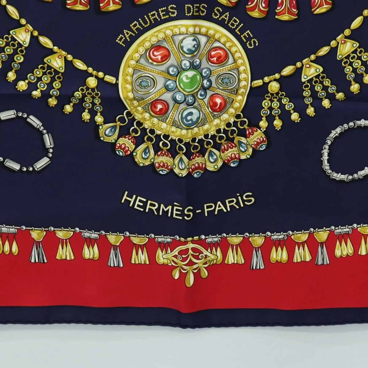 Hermes Carré 90 Silk multicolor, Navy, Silk, Scarf