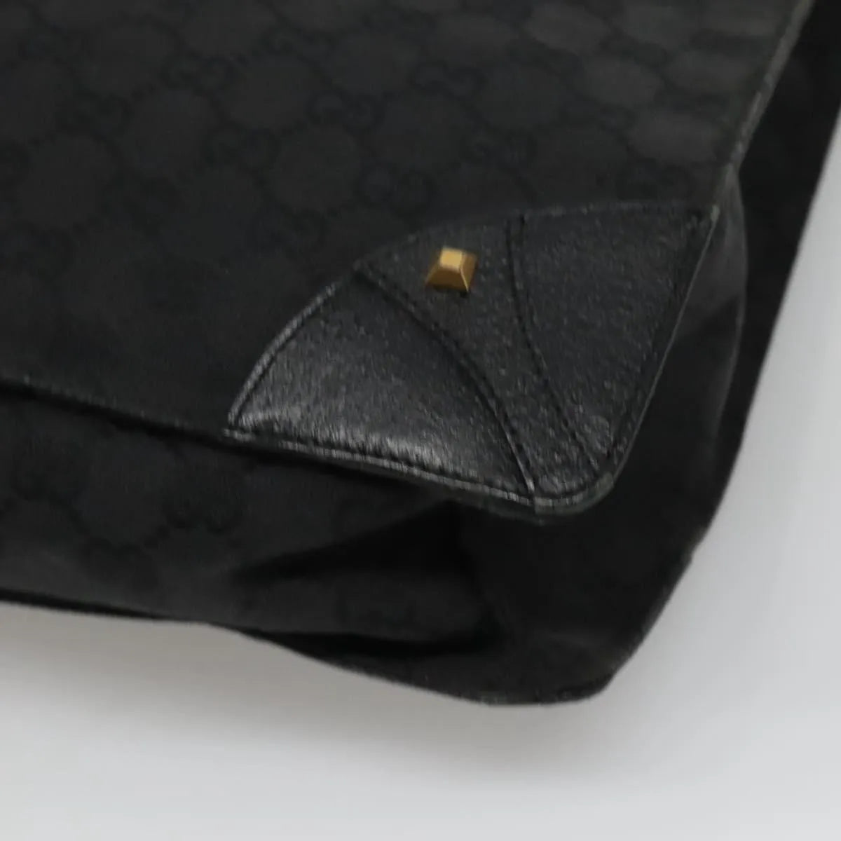 Gucci Nailhead Tote GG Canvas, Black, Canvas, Tote Bag