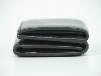 Saint Laurent Compact Matelasse Leather, Black, Leather, Wallet