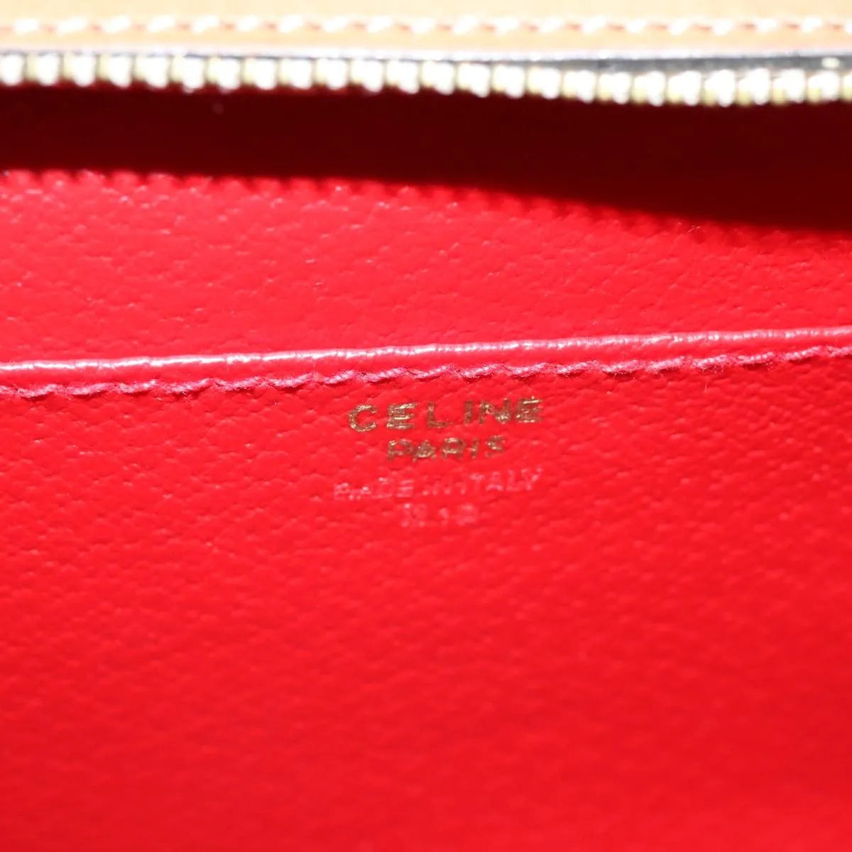 Celine vintage Leather, Beige, Leather, Handbag