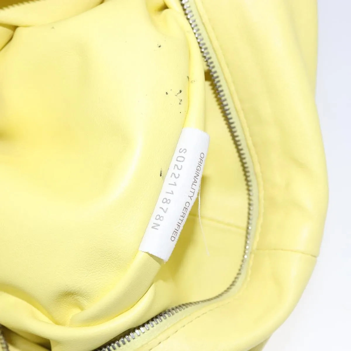 Bottega Veneta Double Knot Hobo Leather, Yellow, Leather, Handbag