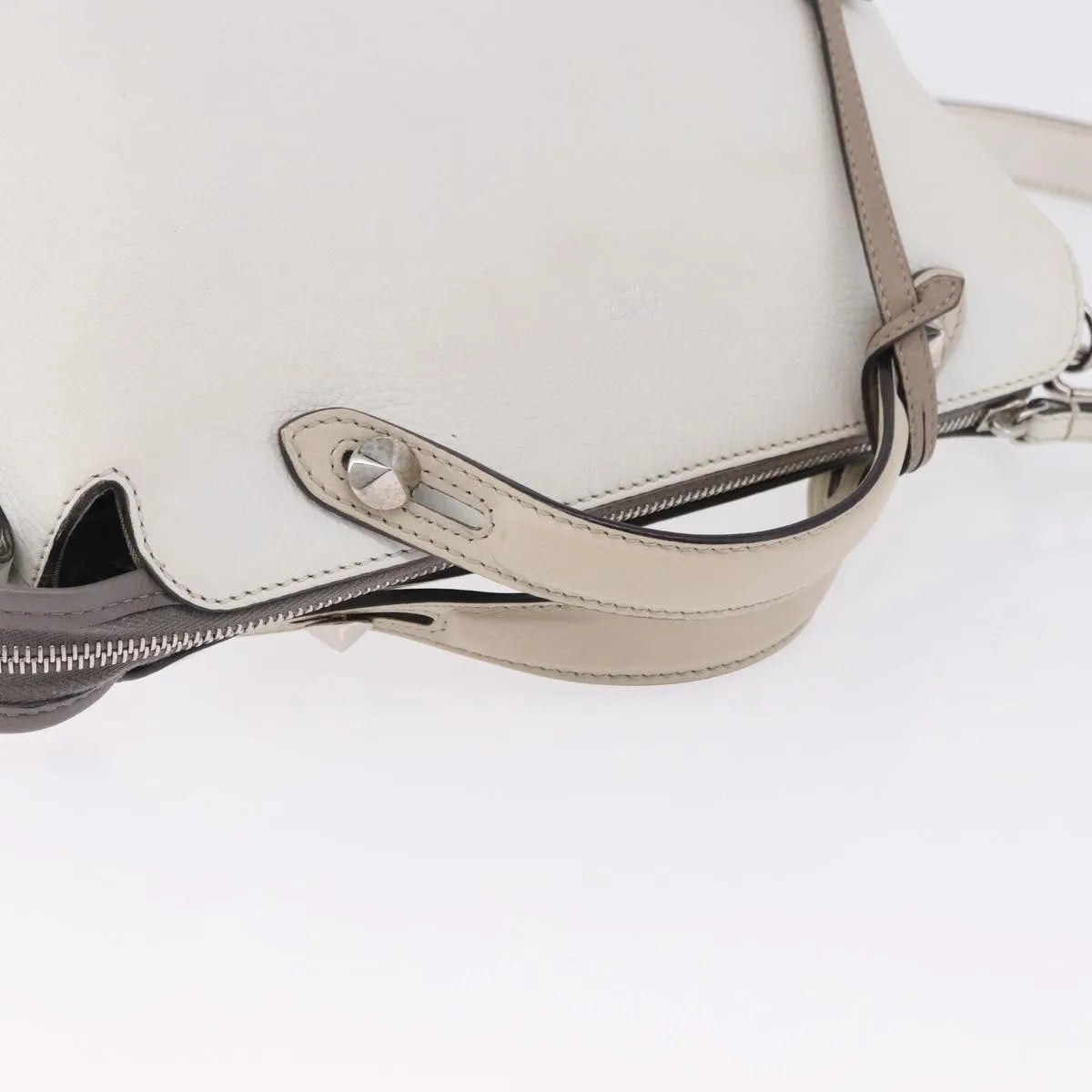 Fendi By The Way Satchel M, White, Leather, Crossbody Bag