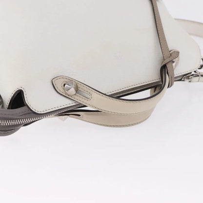 Fendi By The Way Satchel M, White, Leather, Crossbody Bag