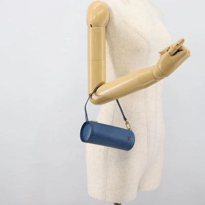 Louis Vuitton Soufflot Pochette Epi Leather, Blue, Leather, Clutch