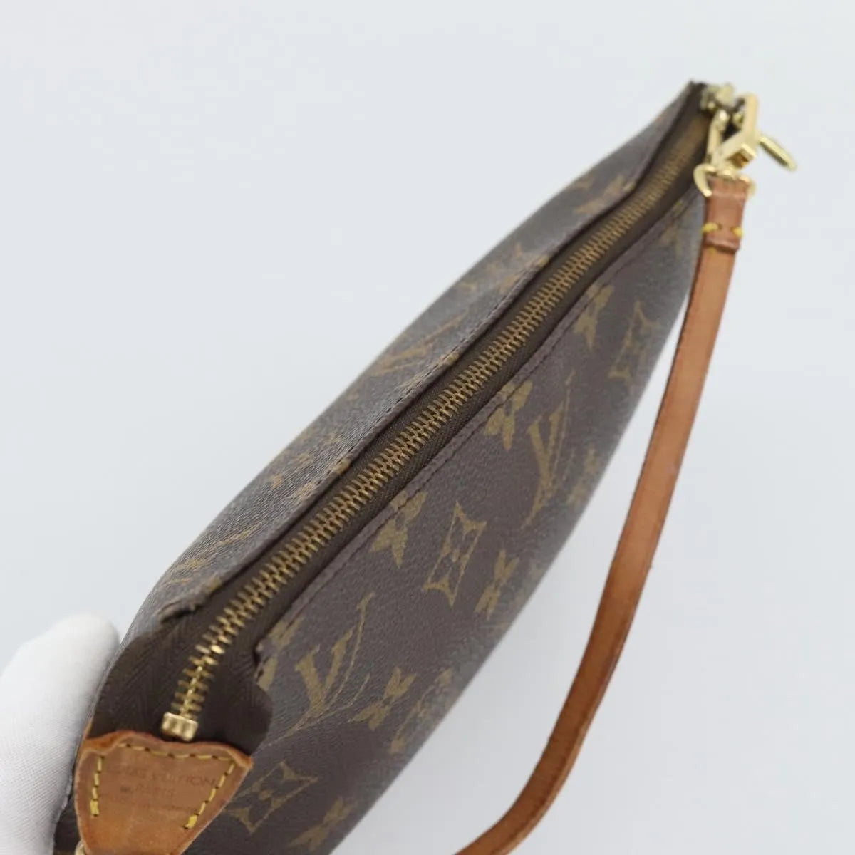 Louis Vuitton Pochette Accessoires Monogram, Brown, Canvas, Clutch