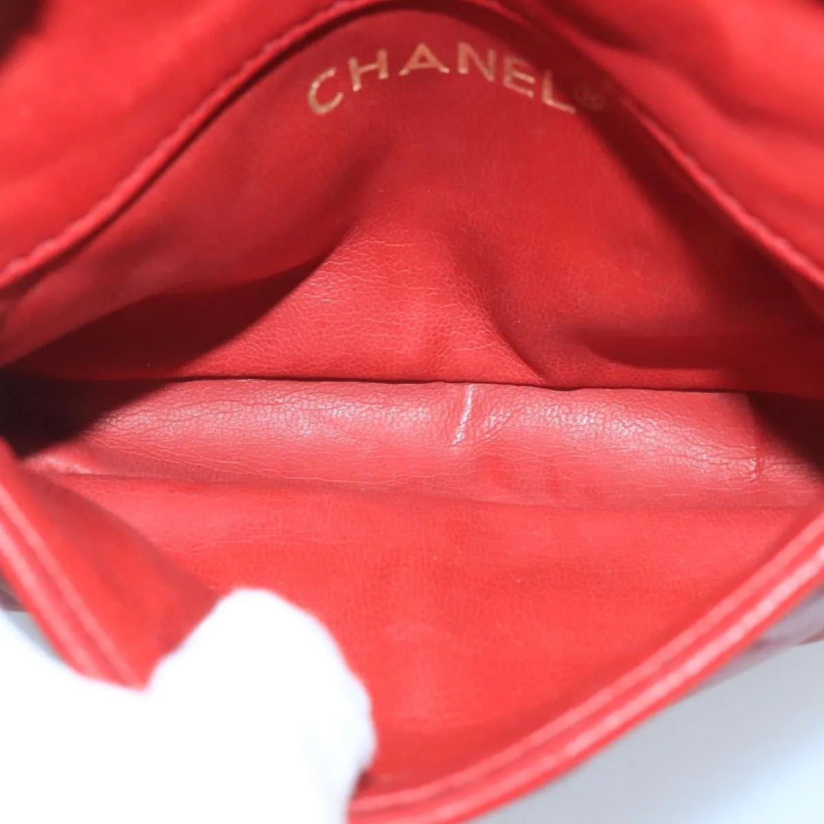 Chanel Vintage CC Flap Waist Quilted Leather, Red, Leather, Clutch