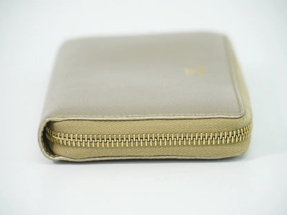 Gucci Bamboo Tassel Zip Leather, Gold, Leather, Wallet