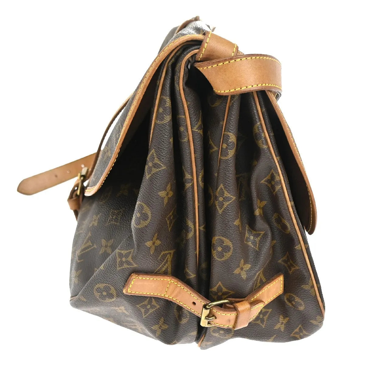 Louis Vuitton Saumur Monogram Canvas, Brown, Canvas, Shoulder Bag
