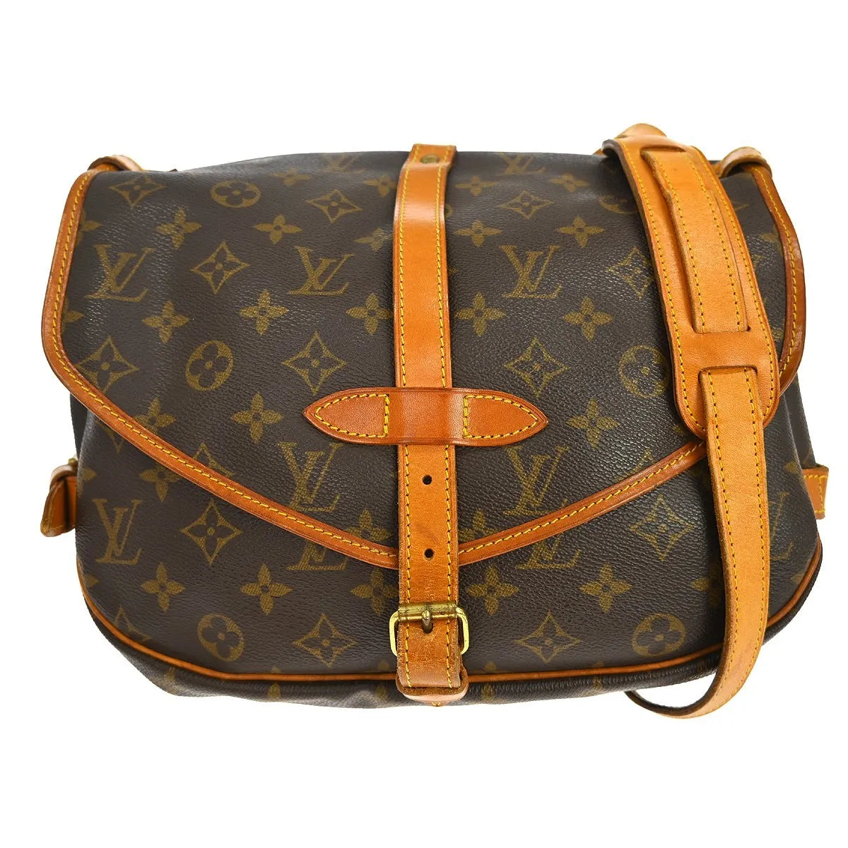 Louis Vuitton Saumur Monogram Canvas, Brown, Canvas, Shoulder Bag