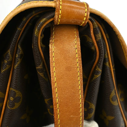 Louis Vuitton Saumur Canvas, Brown, Canvas, Shoulder Bag
