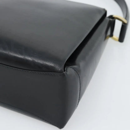 Gucci Vintage Convertible Box Leather, Black, Leather, Handbag