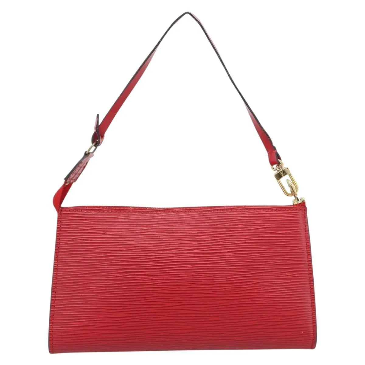 Louis Vuitton Pochette Accessoires Epi, Red, Leather, Clutch