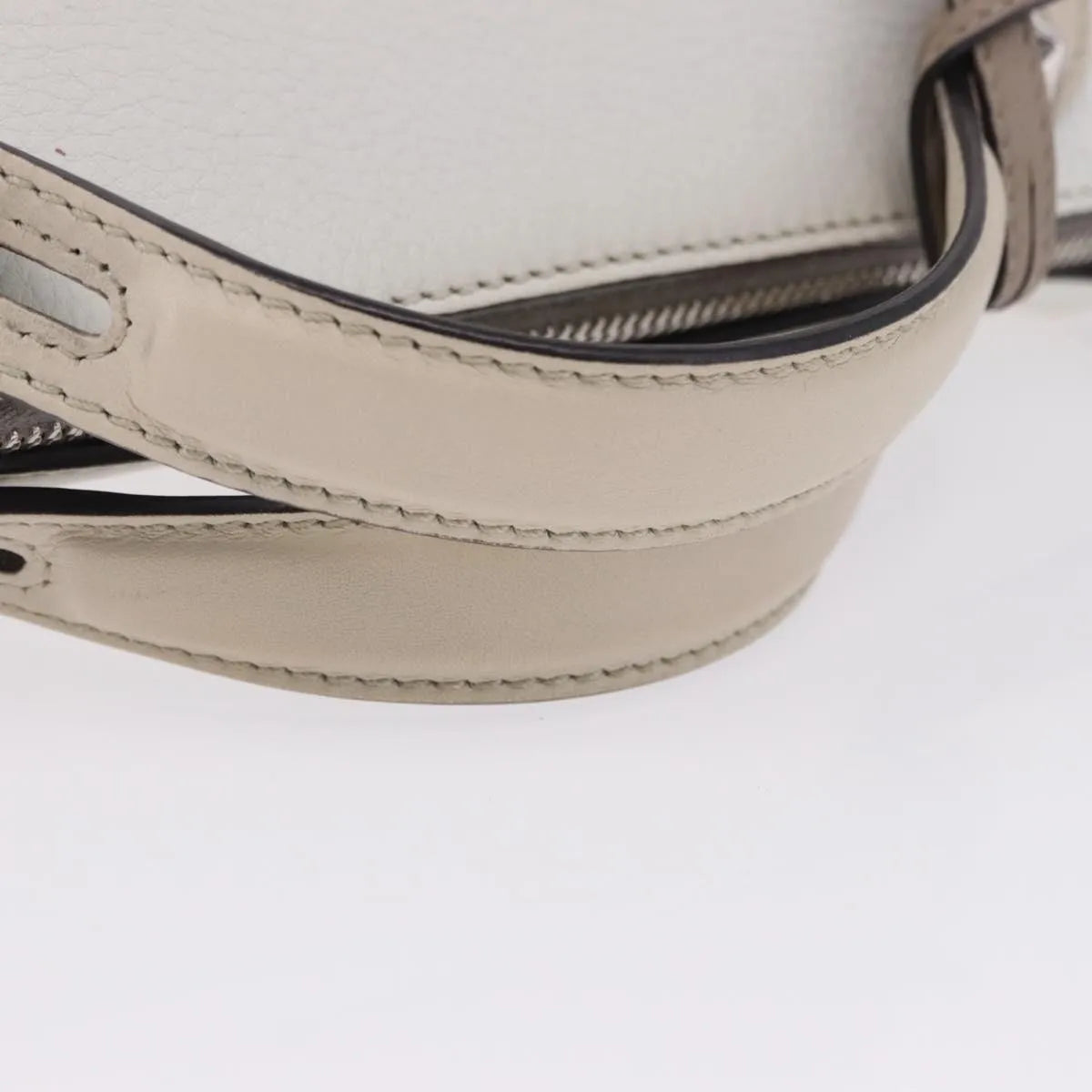 Fendi By The Way Satchel M, White, Leather, Crossbody Bag