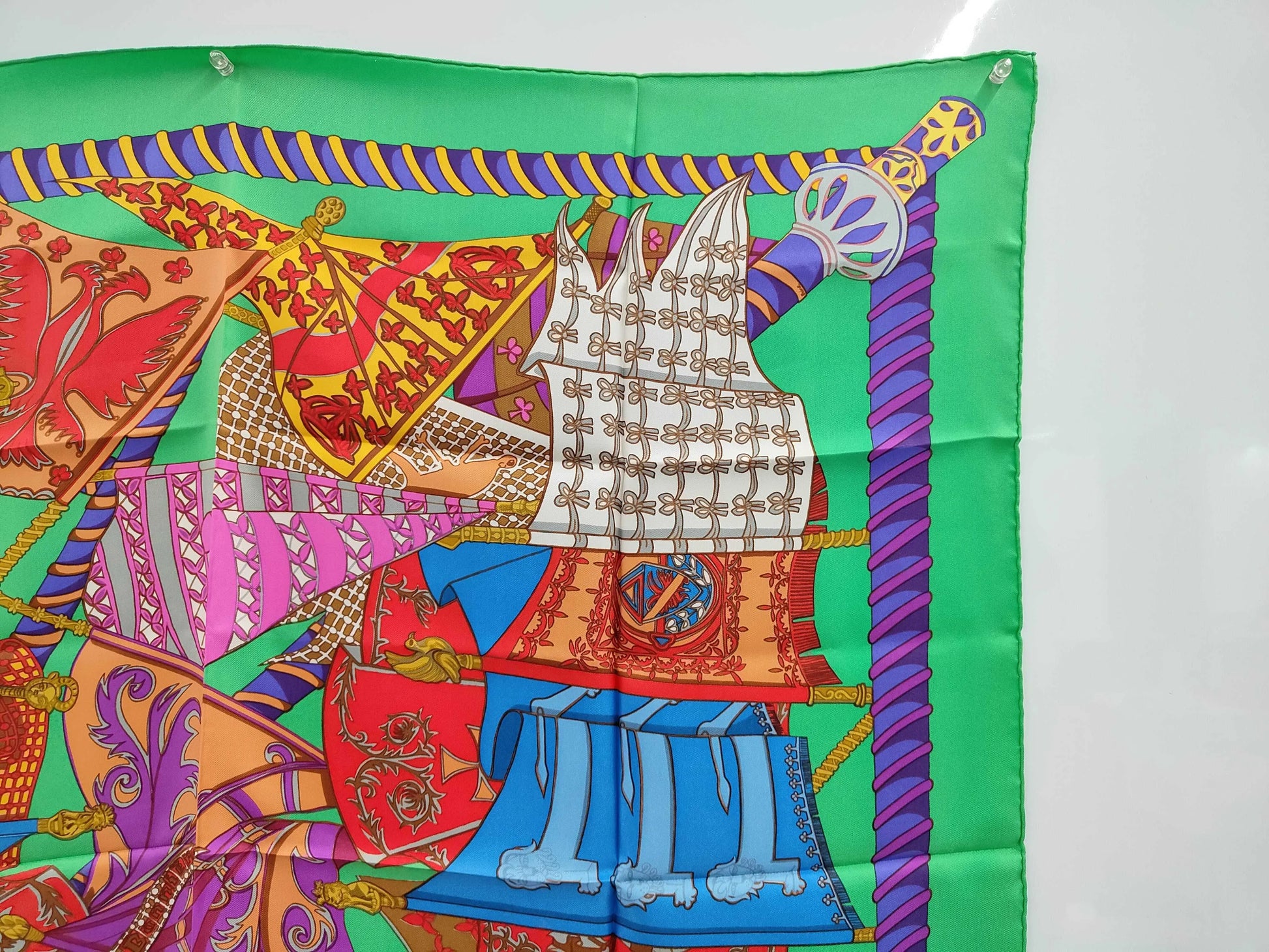 Hermes Carré 90 Silk multicolor, Multicolour, Silk, Scarf