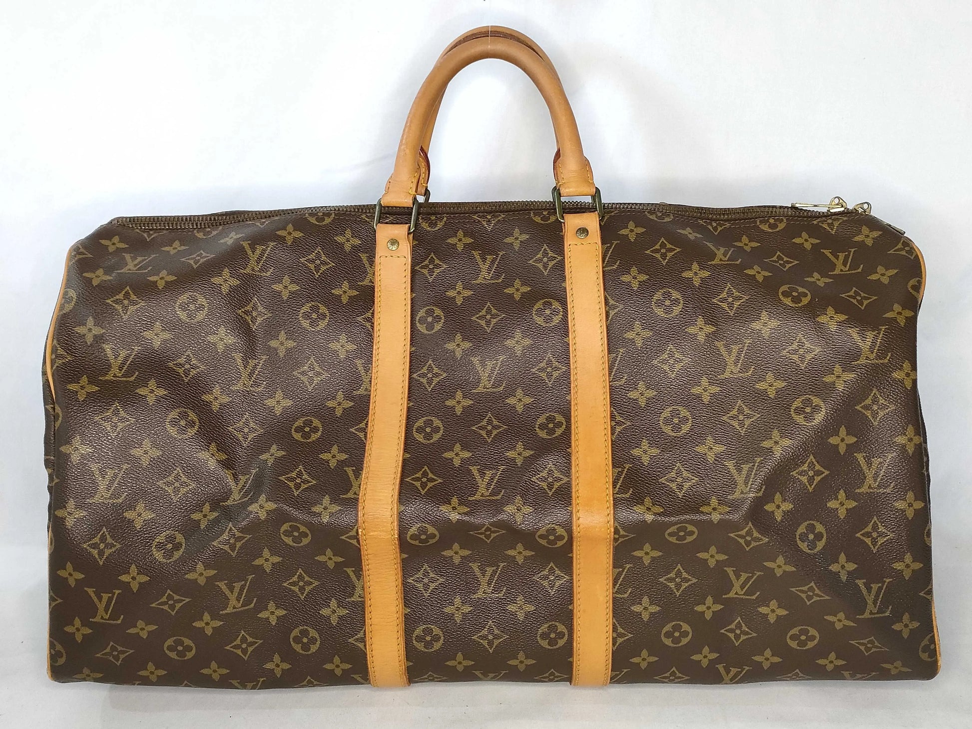 Louis Vuitton Keepall Monogram Canvas, Brown, Canvas, Travel Bag