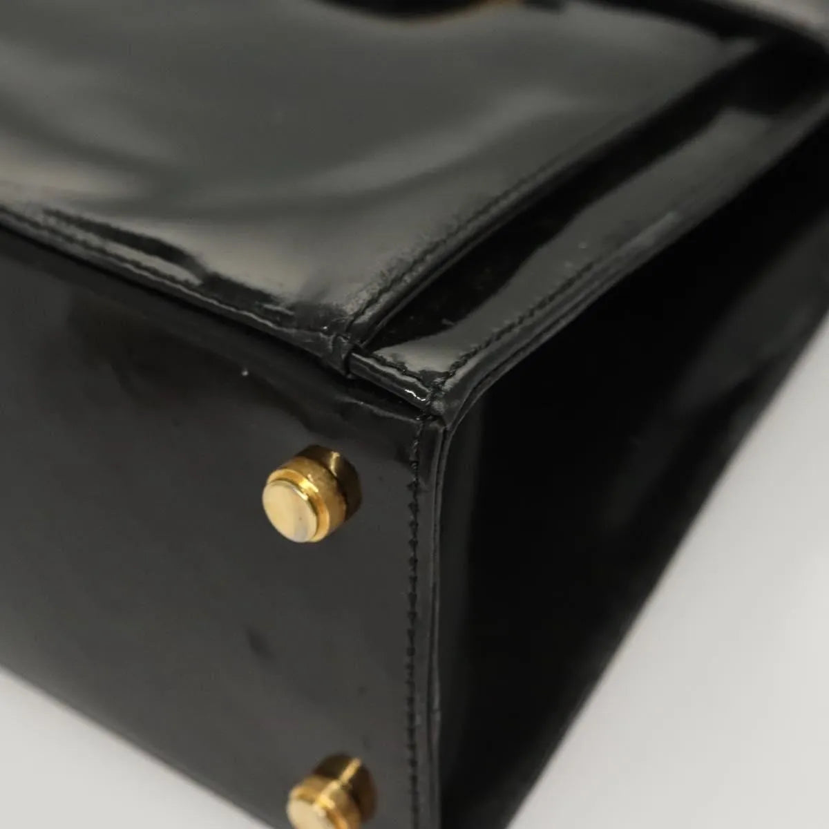 Salvatore Ferragamo Vintage Patent leather, Black, Patent Leather, Handbag
