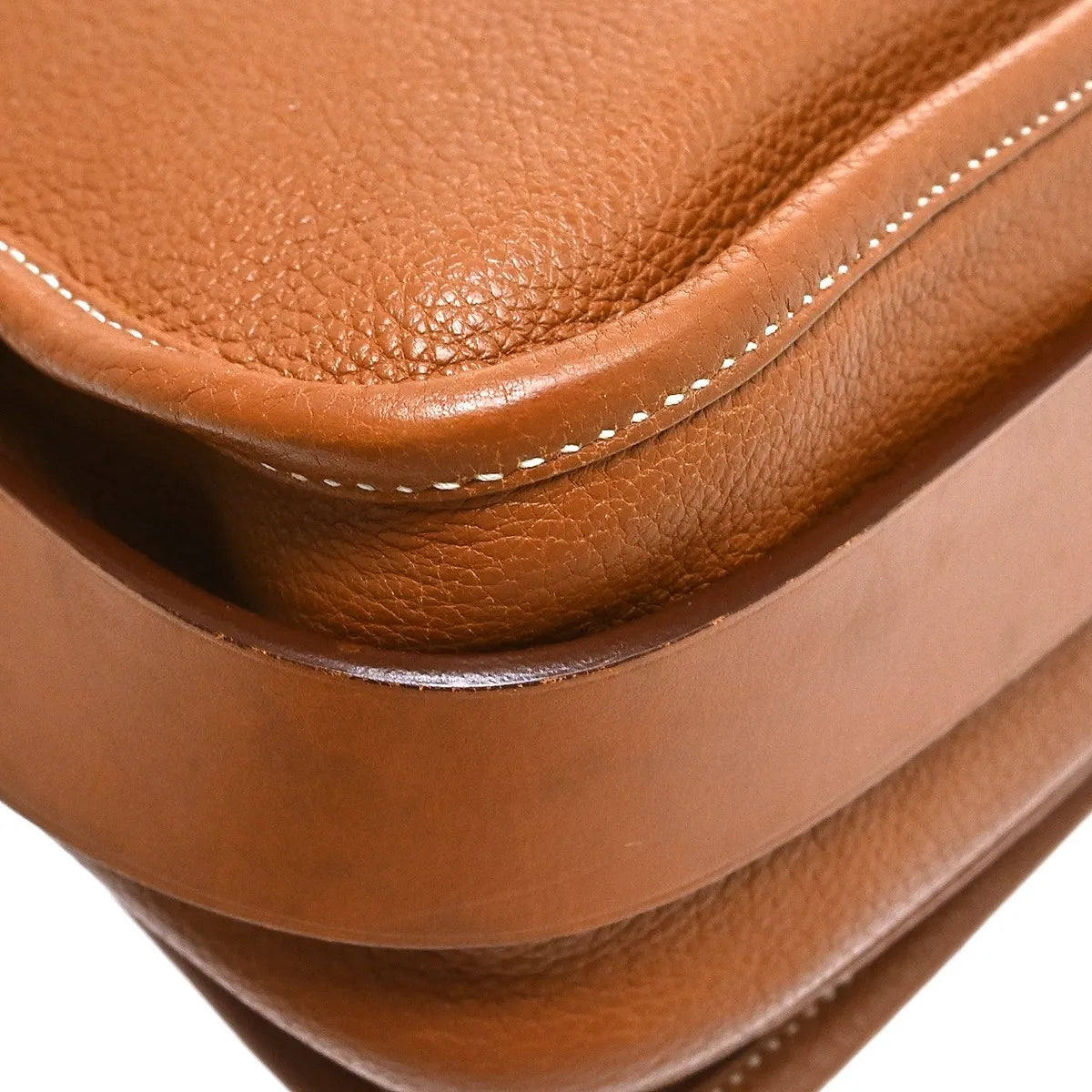 Hermes Barda Messenger Clemence, Brown, Leather, Shoulder Bag