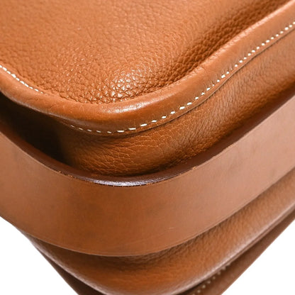 Hermes Barda Messenger Clemence, Brown, Leather, Shoulder Bag