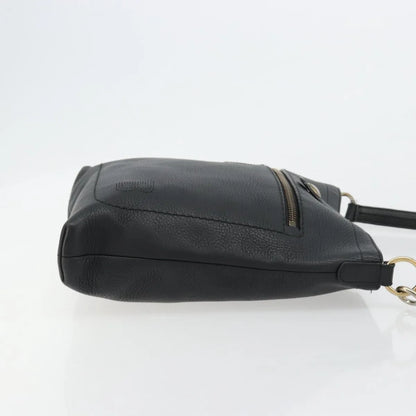 Bally Vintage Leather, Black, Leather, Shoulder Bag