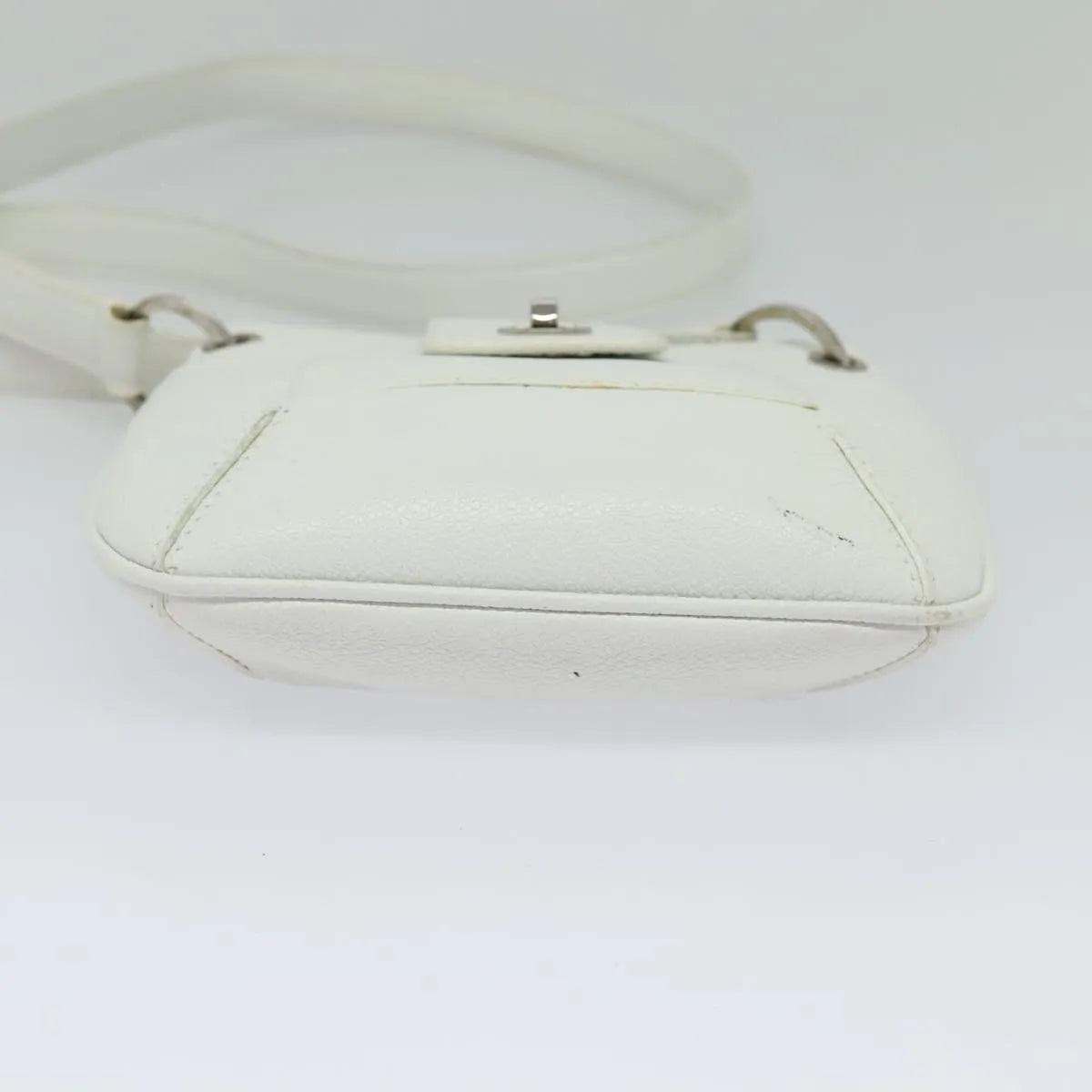 Bvlgari Vintage Leather, White, Leather, Shoulder Bag