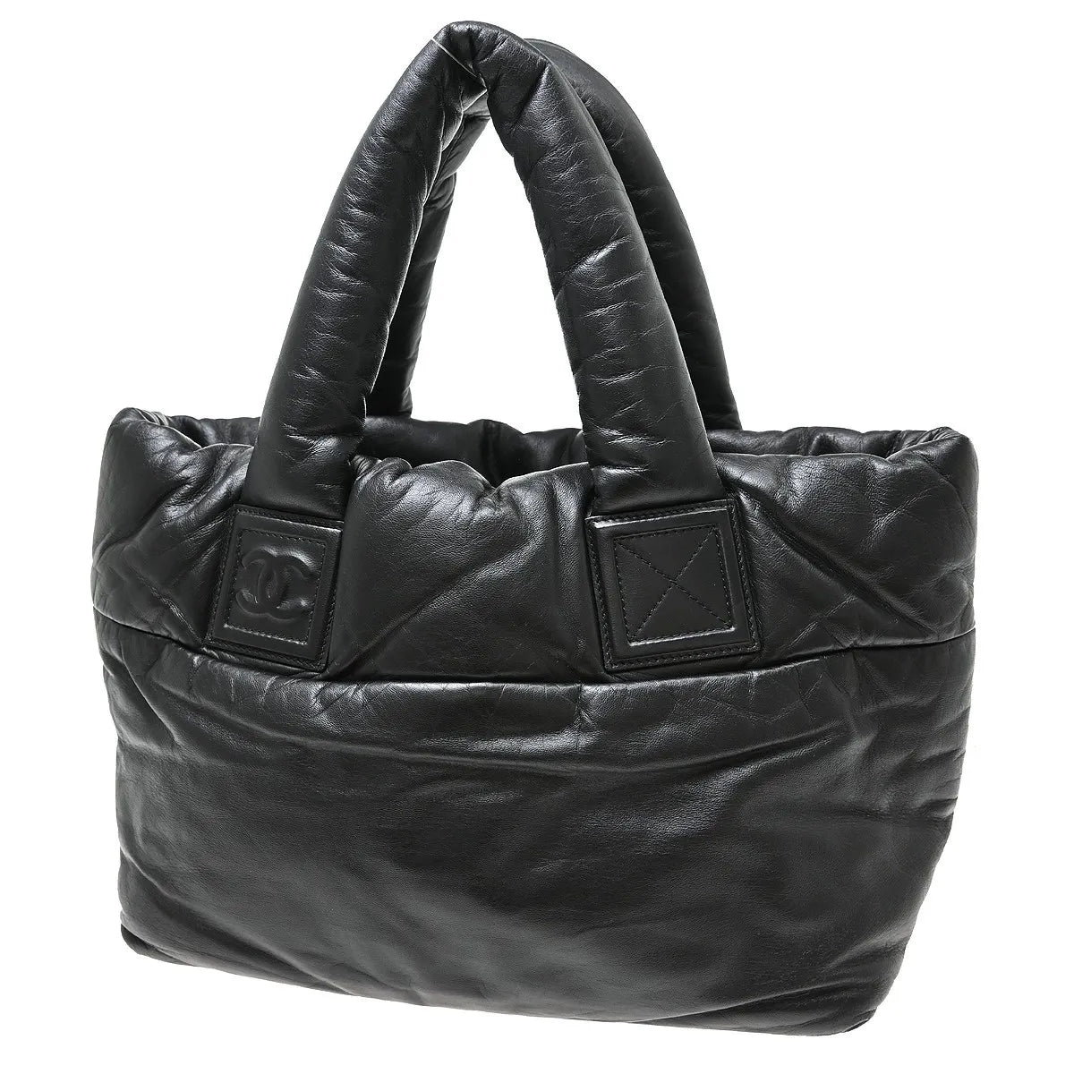 Chanel Coco Cocoon Reversible Tote Quilted Lambskin, Black, Leather, Tote Bag