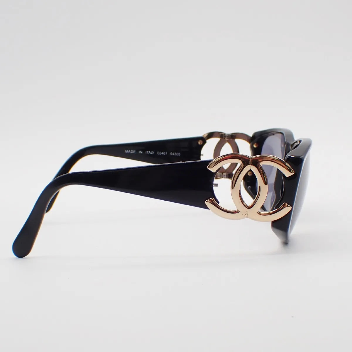 Chanel Logo CC Plastic, Black, Plastic, Sunglasses