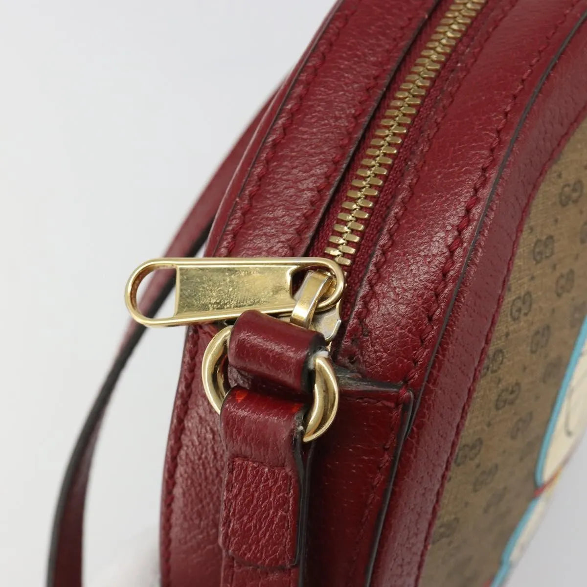 Gucci Doraemon Round Printed Mini GG Coated Canvas, Beige, Canvas, Shoulder Bag
