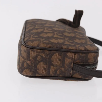 Christian Dior Vintage Trotter Diorissimo Canvas, Brown, Canvas, Clutch