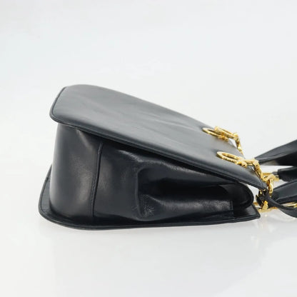 Salvatore Ferragamo Gancini Leather, Navy, Leather, Handbag
