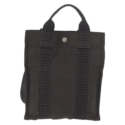 Hermes Herline Canvas, Gray, Canvas, Backpack
