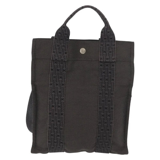 Hermes Herline Canvas, Gray, Canvas, Backpack