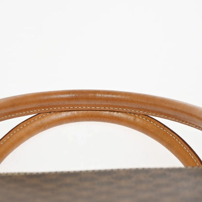 Celine Vintage Macadam Canvas and Leather, Brown, Canvas, Handbag
