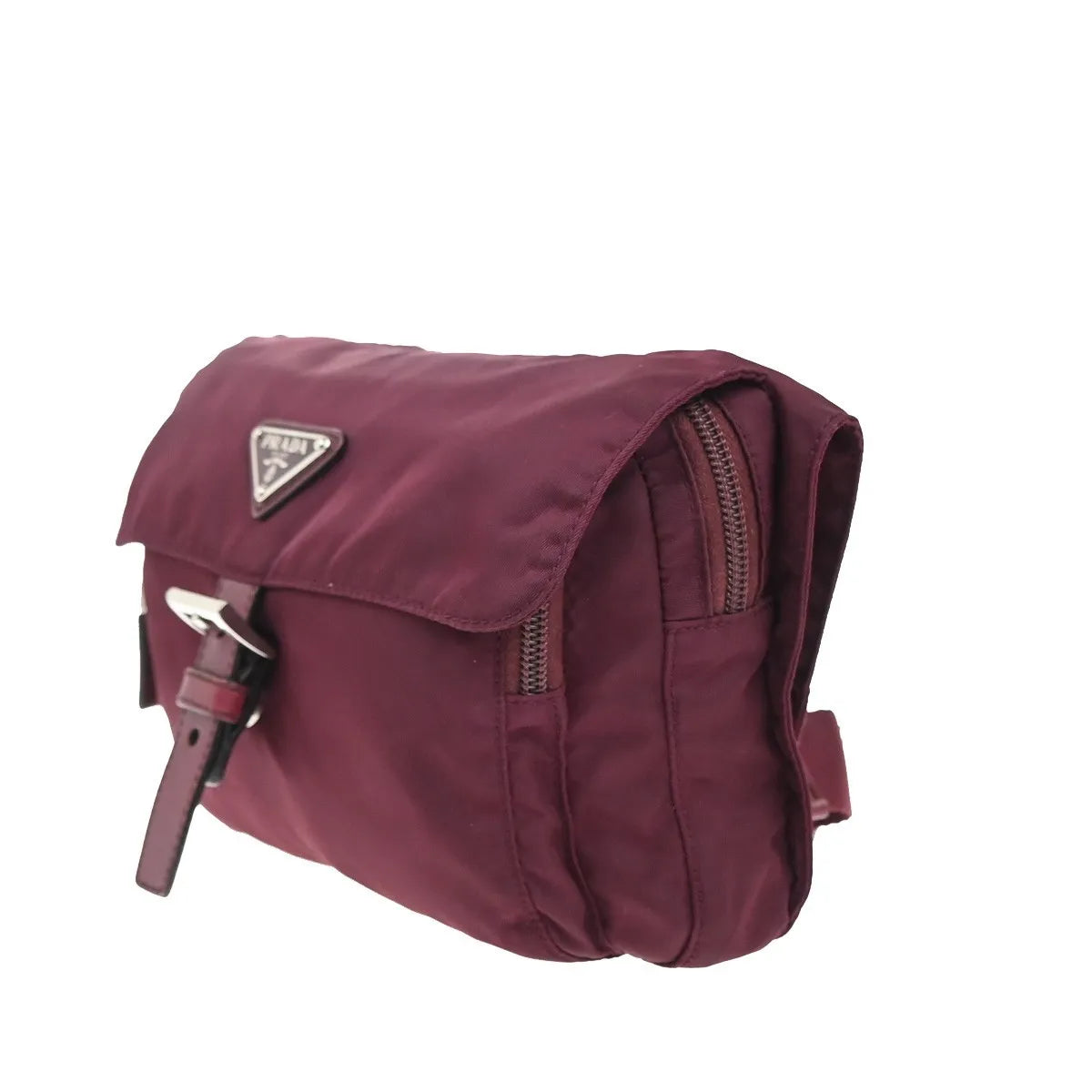 Prada Messenger Printed Tessuto, Red, Nylon, Crossbody Bag