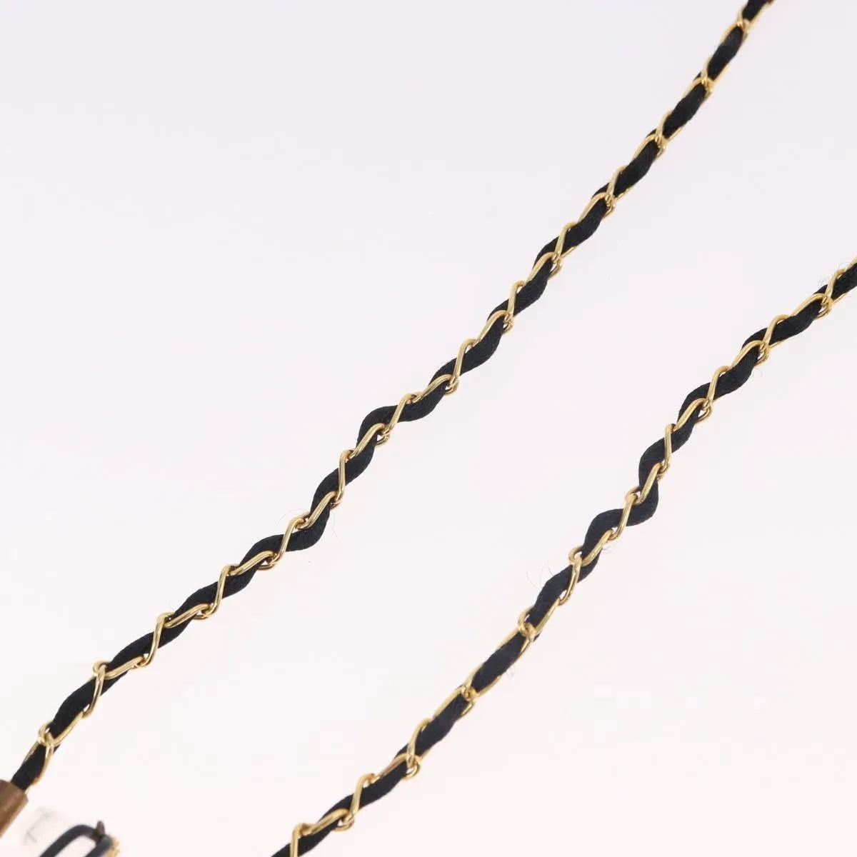 "Chanel CC Perfume Bottle Pendant Chain Long Metal with Leather, Crystals and Faux Pearl", Gold, Metal, Necklace