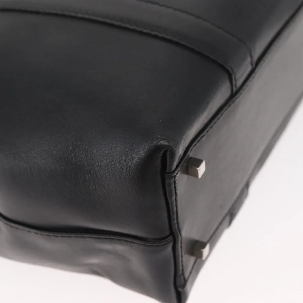 Salvatore Ferragamo Vintage Leather, Black, Leather, Tote Bag