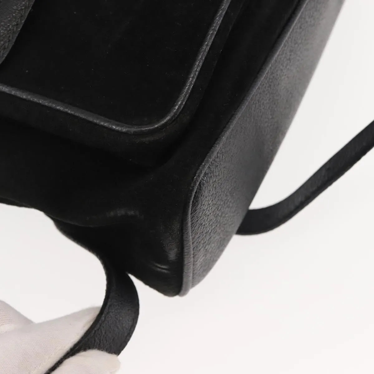 Gucci Vintage Bamboo Suede, Black, Suede, Backpack