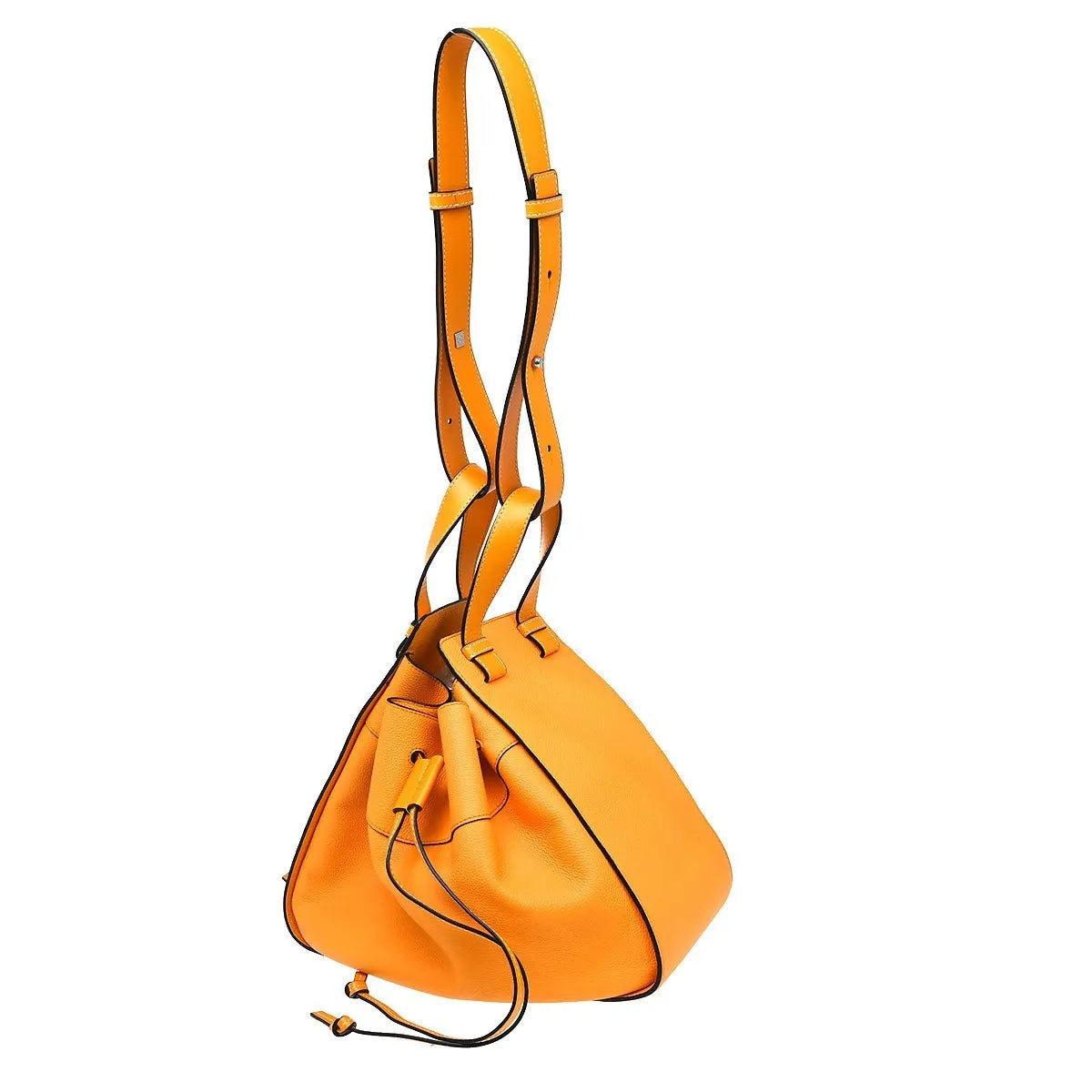 Loewe Hammock Leather, Orange, Leather, Handbag