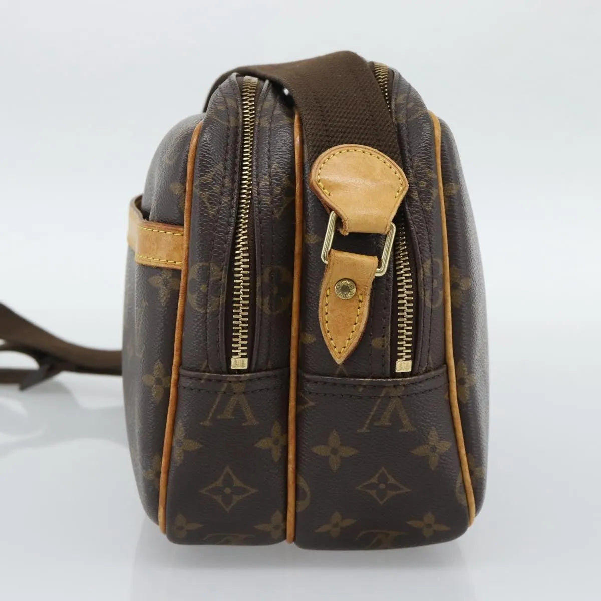 Louis Vuitton Reporter Monogram, Brown, Canvas, Shoulder Bag