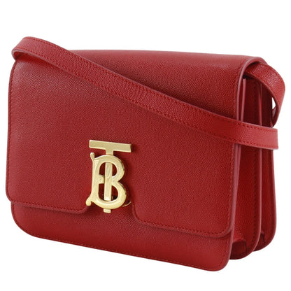 Burberry TB Flap Leather, Red, Leather, Clutch