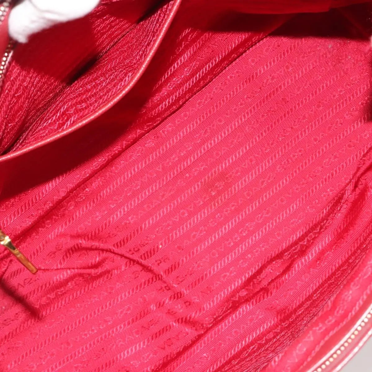 Prada Double Zip Lux Tote Saffiano Leather, Red, Leather, Handbag